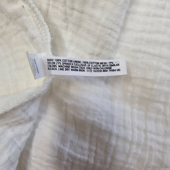 Vestido SOMA Blanco Midi , Escote cuadrado Algodon. - Picture 4 of 6